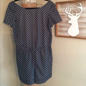 LOFT gray dot romper. Size 4